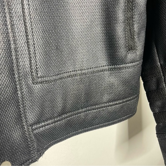 Zara Men Faux Leather Moto Jacket Size XL - Picture 2 of 9